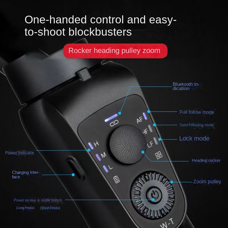 Mobile phone anti-shake shooting triaxial mobile phone balance stabilizer S5