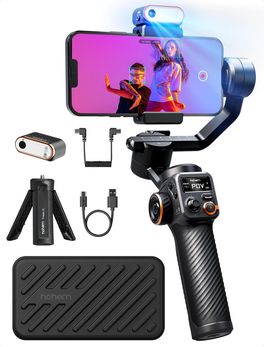 ISteady M6 Kit Gimbal Stabilizer for Smartphone,AI Tracker w/CCT/RGB Fill Light Phone Stabilizer for Video Recording